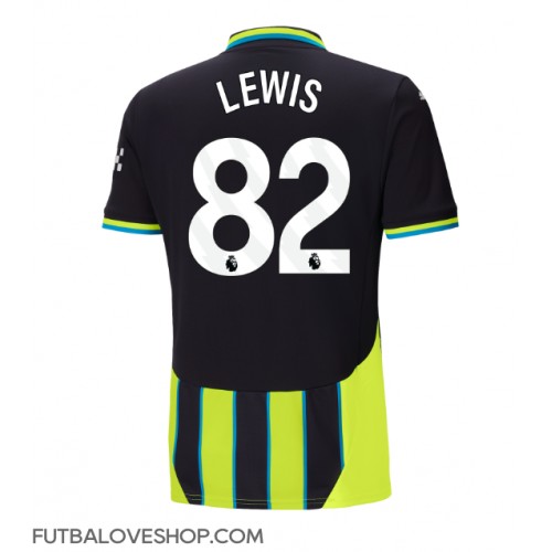 Dres Manchester City Rico Lewis #82 Preč 2024-25 Krátky Rukáv